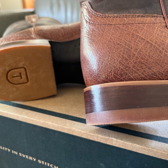 **SOLD**TECOVAS The Wade Men's Russet Smooth Ostrich Roper Boot 11D - Picture 5 of 14